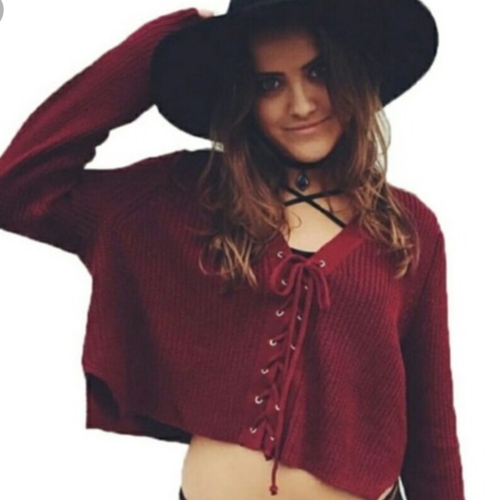 Red tie sweater from LF!